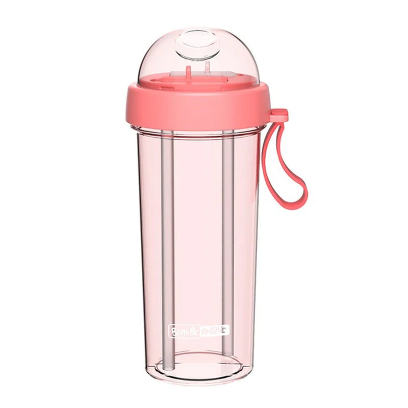 New Double-Sided Water Bottle with Super Large Capacity Dual Purpose Straw Bottle Adult Children Water Bottle Plastic Water Pot
