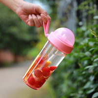 Thumbnail for New Double-Sided Water Bottle with Super Large Capacity Dual Purpose Straw Bottle Adult Children Water Bottle Plastic Water Pot